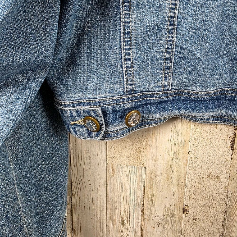 Cato Denim Jean Jacket Blue Size 18/20w - Picture 7 of 10